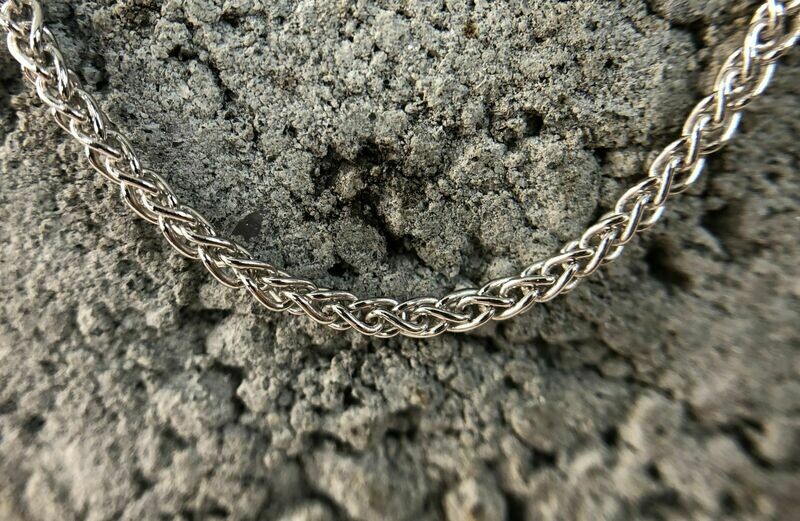 CG WTDS-045R  Sterling Silver Round Wheat Chain