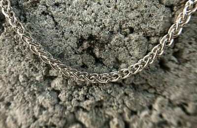 CG WTDS-045R Sterling Silver Round Wheat Chain