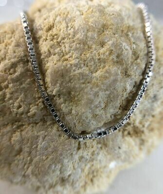 CG SS-3102 Sterling Silver Adjustable Box Chain