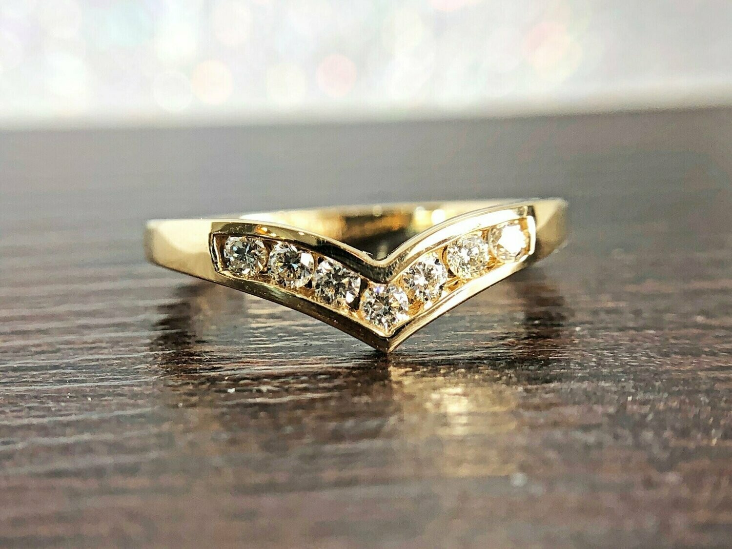 Grandeur R1224Y  14k Yellow Gold Diamond Chevron Band Grandeur R1224Y  14k Yellow Gold Diamond Chevron Band