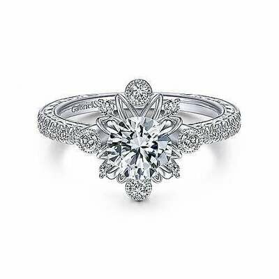 Gabriel ER14769R3W44JJ 14k White Gold .95cttw Diamond Engagement Ring (Sale Priced!!!)