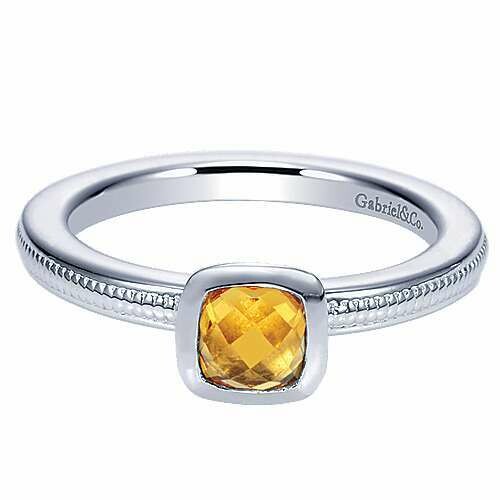 Gabriel LR6798-7SVJCT  Sterling Silver Citrine Ring