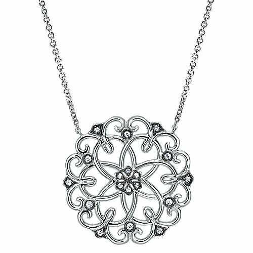 Gabriel NK3990SVJWS  Sterling Silver White Sapphire Necklace (Sale Priced)