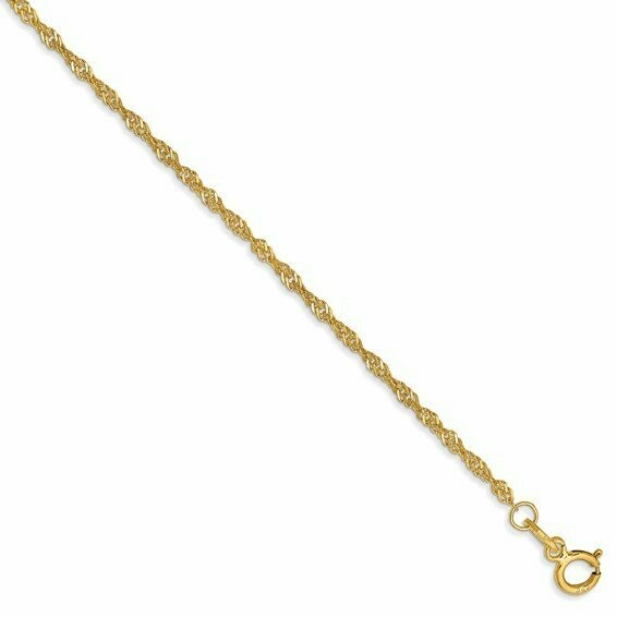 PEN52  14k Yellow Gold Singapore Chain