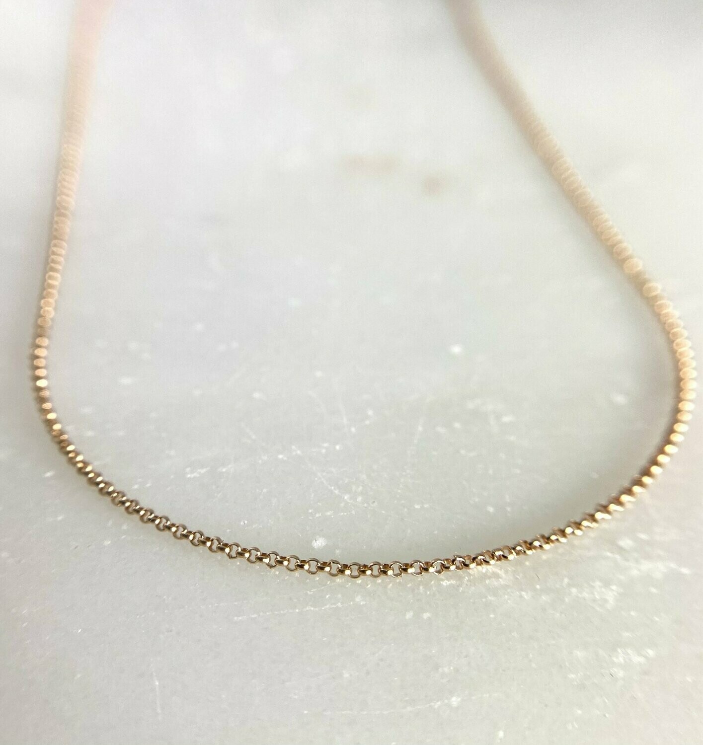 CH1760 14k Rose Gold Cable Chain