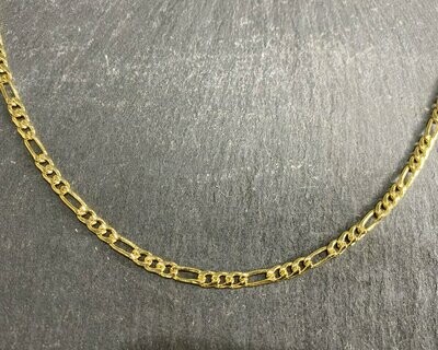 YGF 14k Yellow Gold Filled Figaro Chain/Bracelet