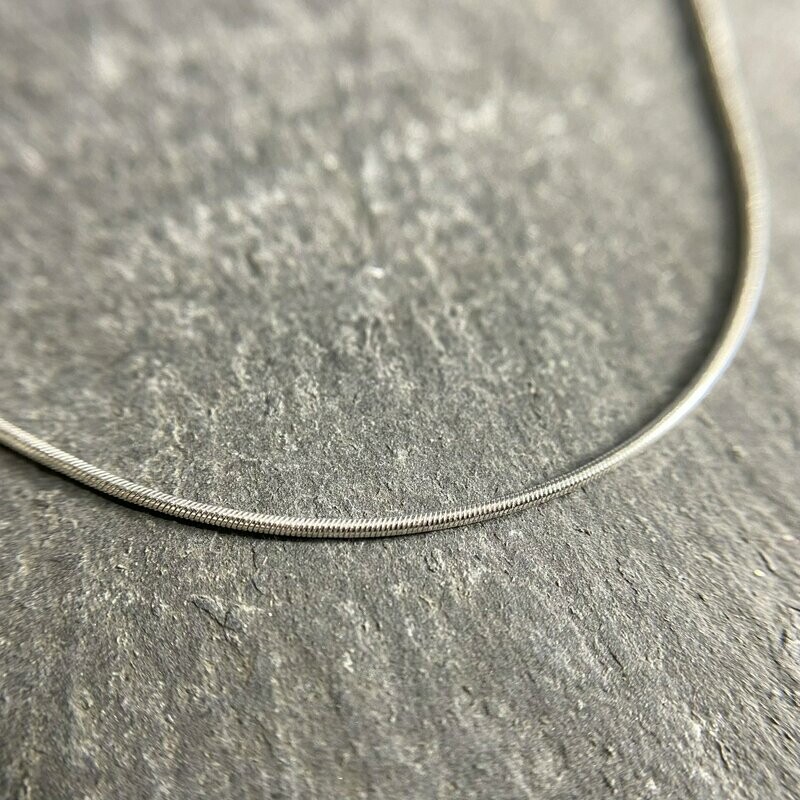 CH714  14k White Gold Snake Chain