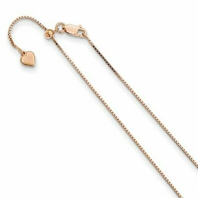 FC40 Leslie's Rose Gold Plated Adjustable Box Chain