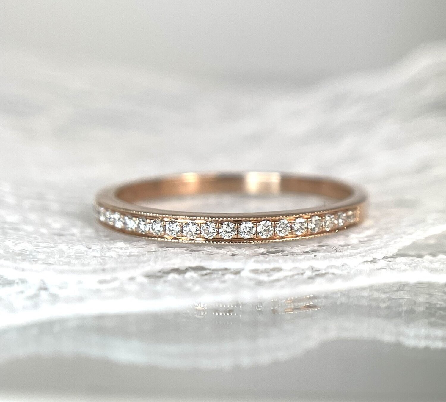 23730500 14k Rose Gold Diamond Wedding Band - ON SALE!!!