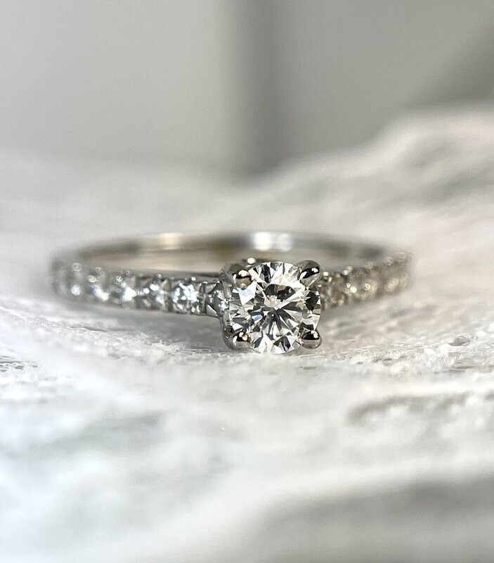 Grandeur R3272  14k White Gold .63cttw Diamond Engagement Ring  - Sale Priced!!!