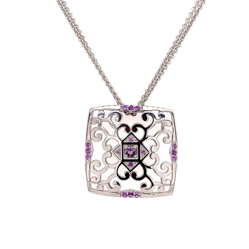Breuning 32/03293 Sterling Silver Amethyst Pendant (Chain not included) - ON SALE!!!
