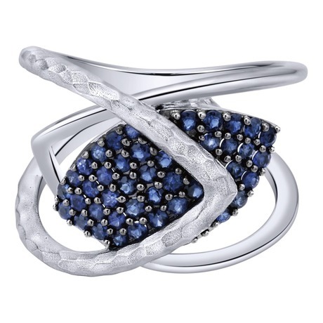 Gabriel LR50568SVJSA Silver Byblos Sapphire Fashion Ring
