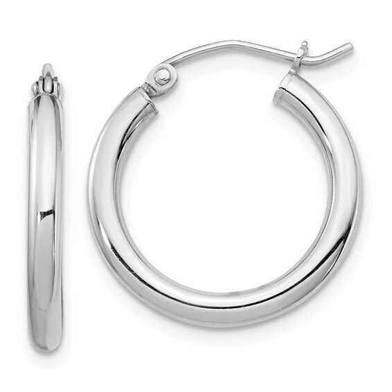 QE4384  Sterling Silver Hoop Earrings
