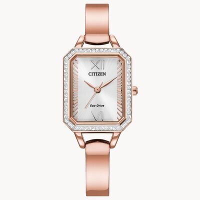 Citizen EM0983-51A Ladies' Eco-Drive Pink and Gold Tone Watch