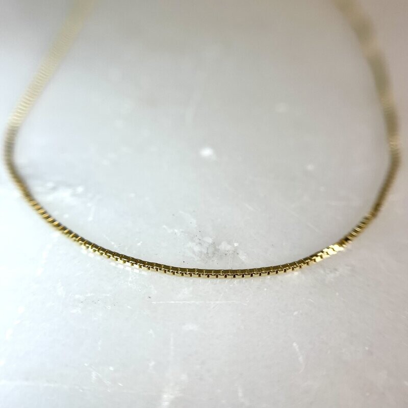 CG BOX-060  14k Yellow Gold Box Chain