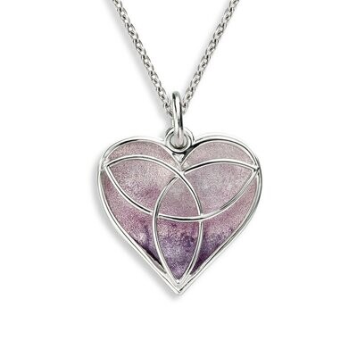 Nicole Barr NN0470B 2-Piece Purple Heart Celtic Necklace. Sterling Silver