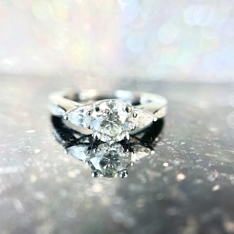 Levy 4908  14k White Gold 1.35cttw Diamond Engagement Ring -  ON SALE!!!