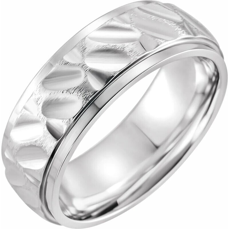 COR52115   Cobalt Gent's 8mm Band, size 9.5 (Clearance Priced)