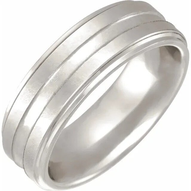 COR192GR   Cobalt Gent's 8mm Grooved Band, size 11