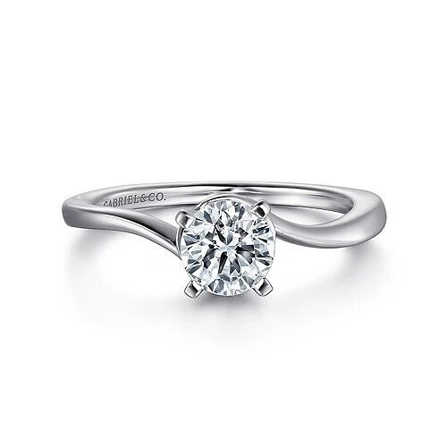 Gabriel ER11588R3W4JJJ Blair - 14K White Gold Round Diamond Engagement Ring Mounting (center stone not included)