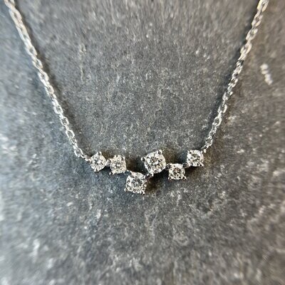 Grandeur N139 14k White Gold Diamond "Galaxy" Necklace