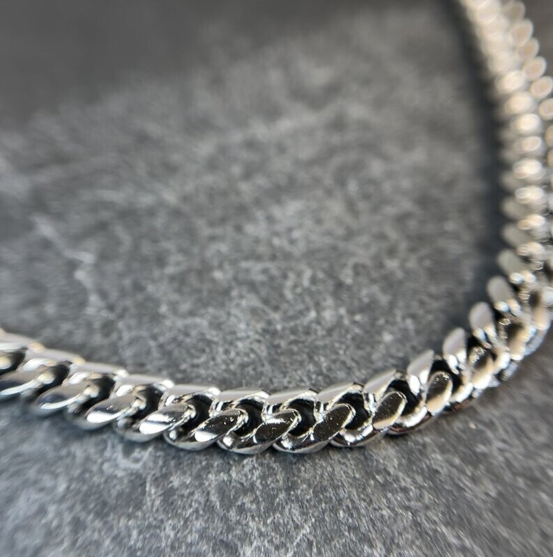AJC4.5  Sterling Silver 4.5mm Cuban Chain