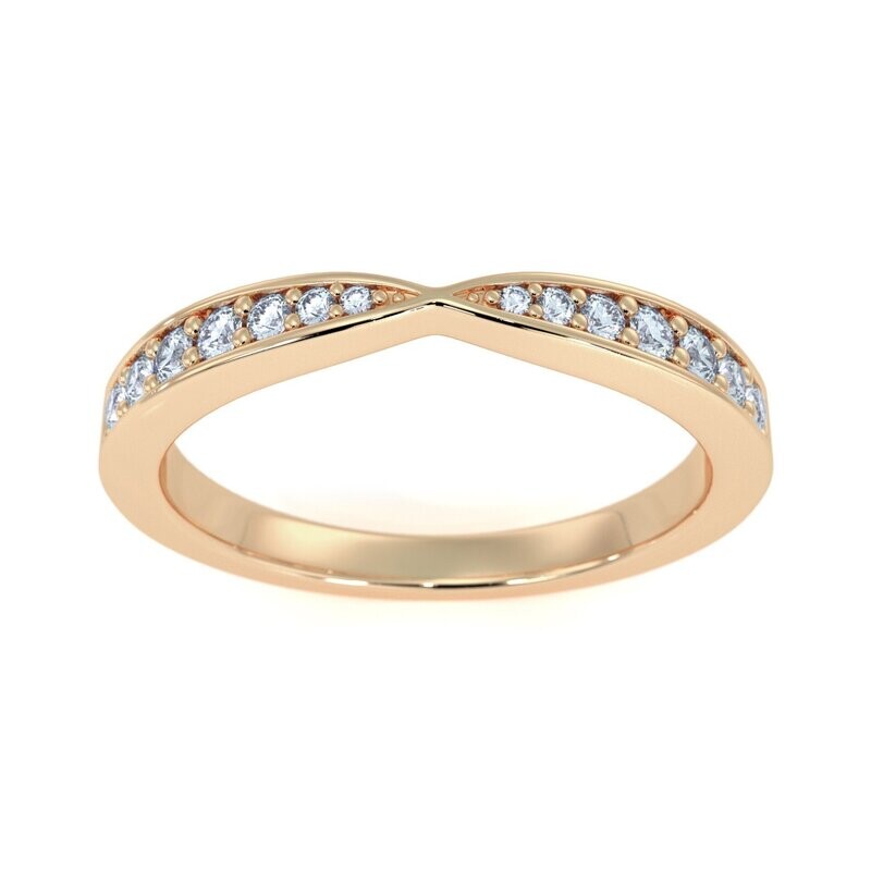 Grandeur R3648 14k Yellow Gold Pinched Diamond Band Grandeur R3648 14k Yellow Gold Pinched Diamond Band
