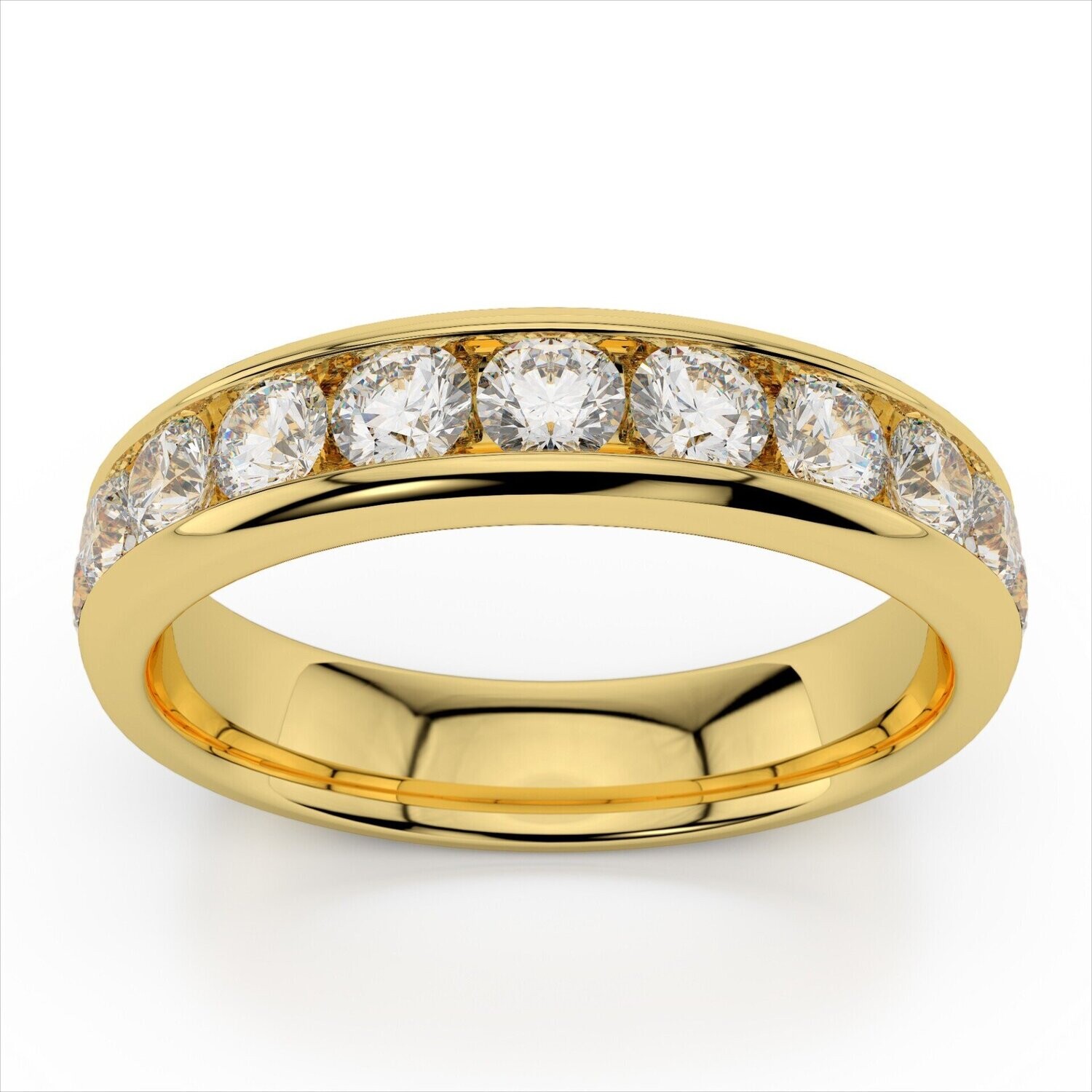 Grandeur R3198-75 - 14k Yellow Gold .75cttw Diamond Channel Band