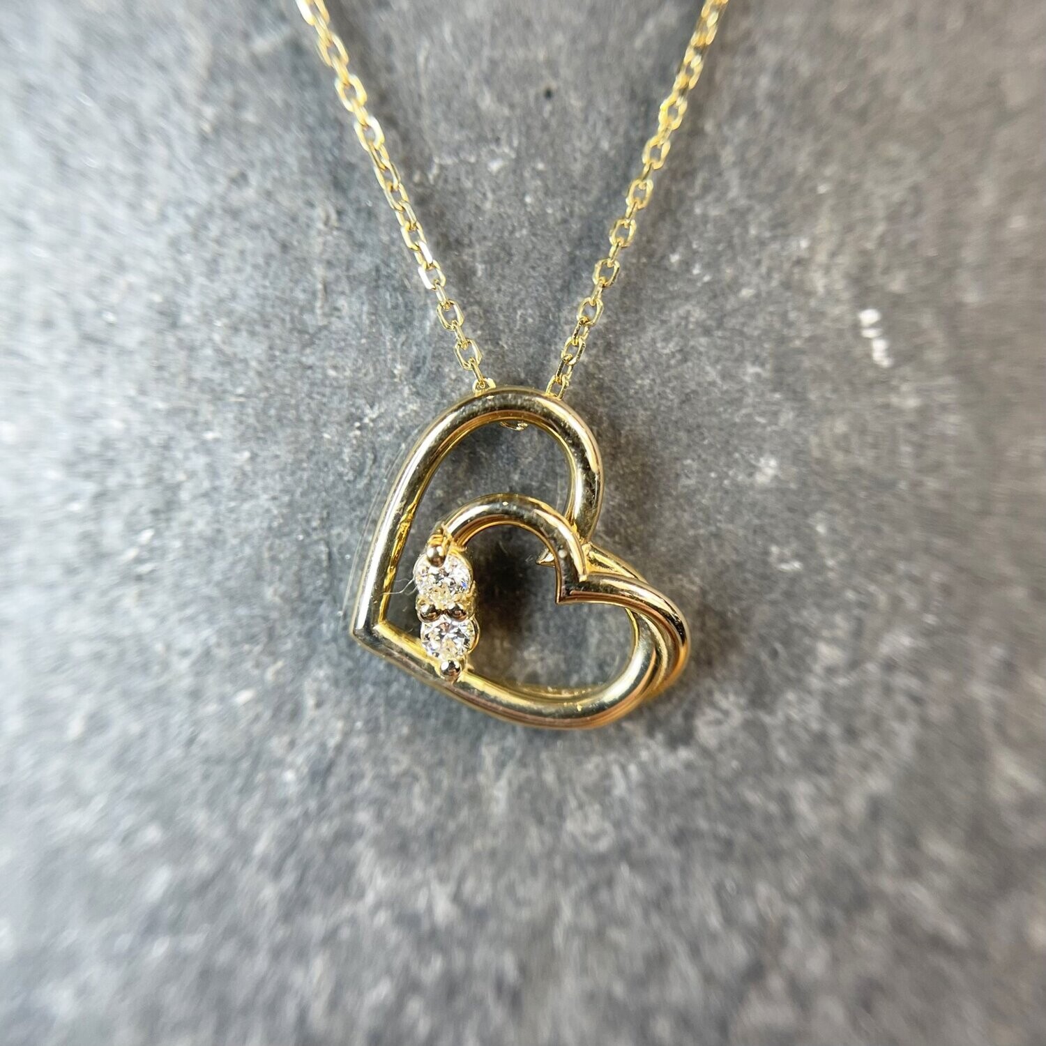 Grandeur P1397Y  14k Yellow Gold Diamond Heart Necklace Grandeur P1397Y  14k Yellow Gold Diamond Heart Necklace