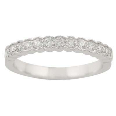 Levy 4540 14k White Gold 1/3cttw Diamond Wedding Band - CLEARANCE!!!