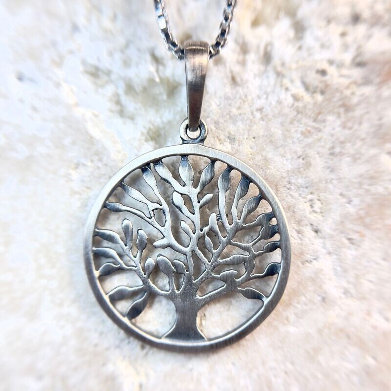 Silver Secrets P18-0430  Sterling Silver Tree of Life Pendant  (Chain not included) (Clearance Priced)