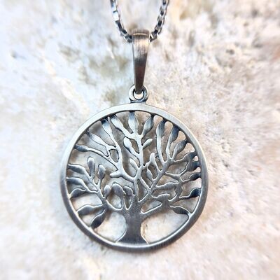 Silver Secrets P18-0430 Sterling Silver Tree of Life Pendant (Chain not included)