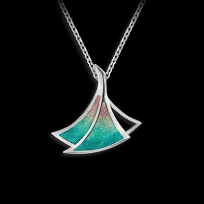 Nicole Barr NN0424B Sterling Silver Triangles Necklace