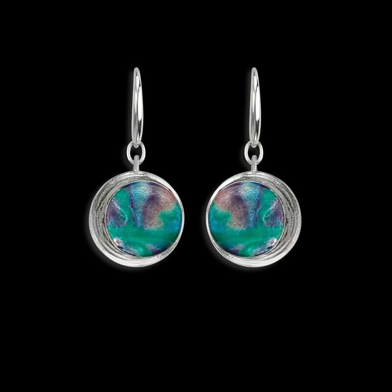 Nicole Barr NW0449A Sterling Silver Aurora Circle Multi-Colored Earrings