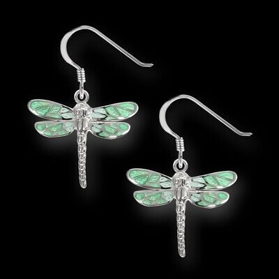 Nicole Barr SW0526B Sterling Silver Dragonfly Earrings