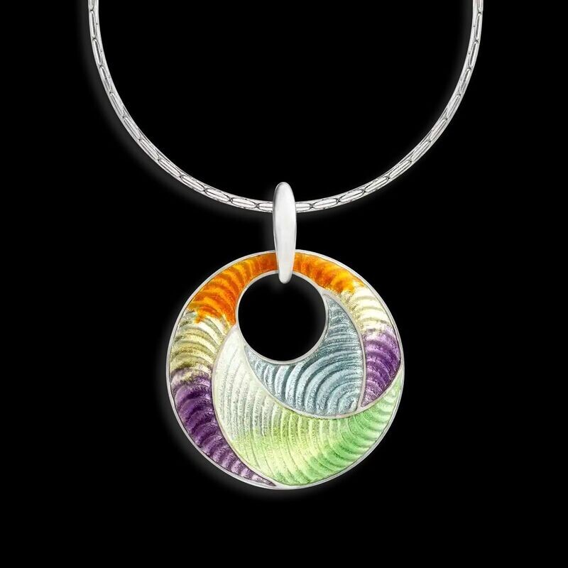 Nicole Barr NN0486B Sterling Silver Rio Circle Necklace