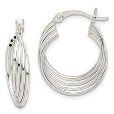 QE14175 Sterling Silver Multi-Hoop Earrings