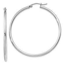 QE804 Sterling Silver Hoop Earrings