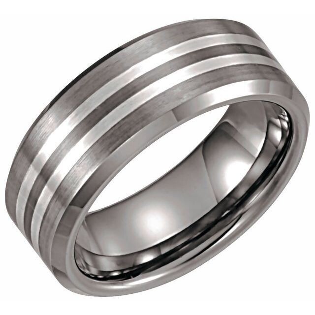 TAR412 Tungsten Beveled Edge Band 8.3mm