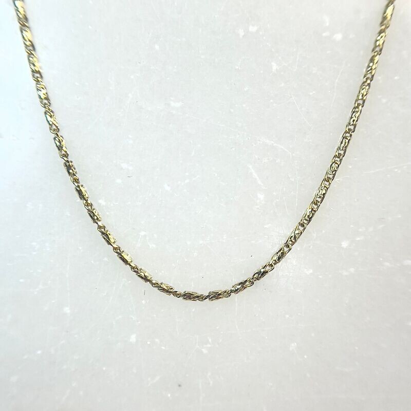 Canary  14k Yellow Gold D/C Chain, Length: 18"