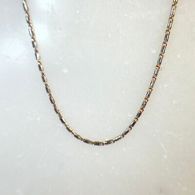 Canary 14k Rose/White Gold D/C Chain