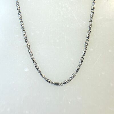 Canary 14k White Gold D/C Chain