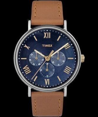 Timex TW2R291009J Men's Southview Multifunction 41mm Leather Strap Watch
