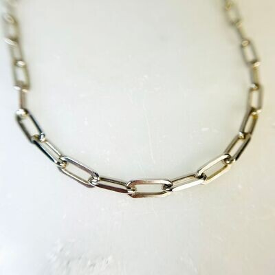 AJ 3mm Sterling Silver Paperclip Chain