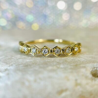 24484115 14k Yellow Gold Diamond Stackable Band