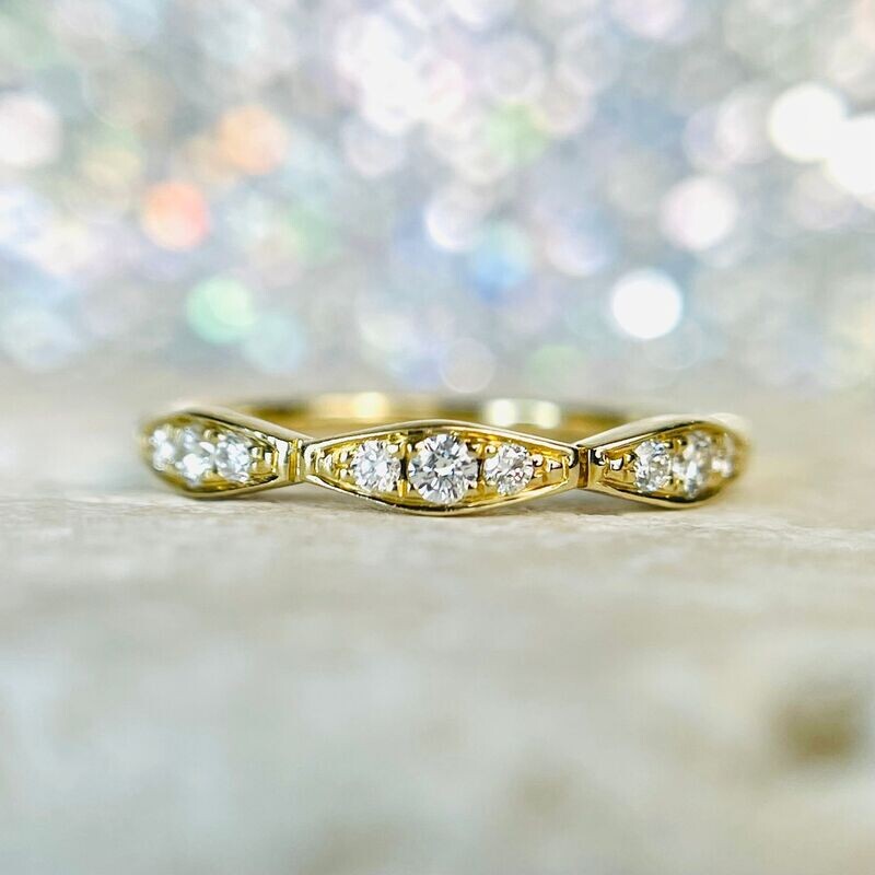 24515066  14k Yellow Gold Diamond Stackable Band