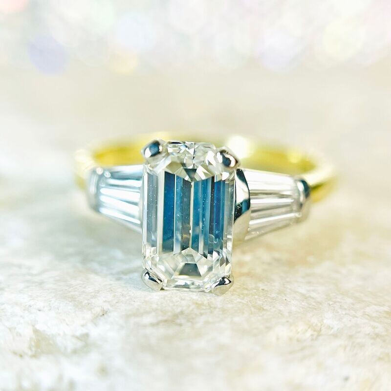 CA761  18k Yellow Gold & Platinum  2.00cttw Diamond Engagement Ring