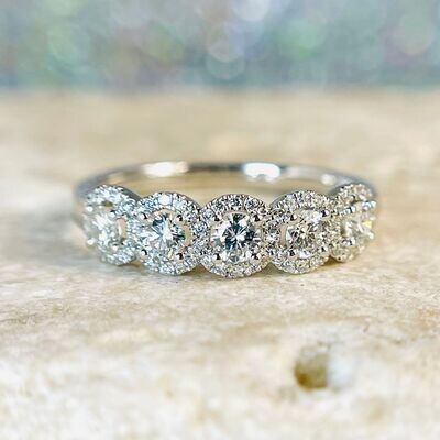 24751844 14k White Gold Diamond Fashion Ring