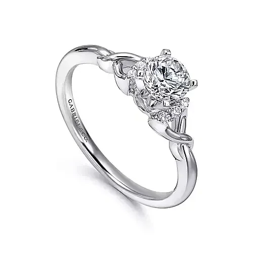 Gabriel ER10498W44JJ  14k White Gold Engagement Ring Mounting (center diamond not included)