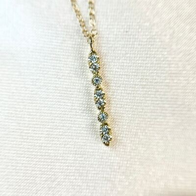 Gabriel NK7439Y45JJ 14k Yellow Gold Drop Diamond Necklace